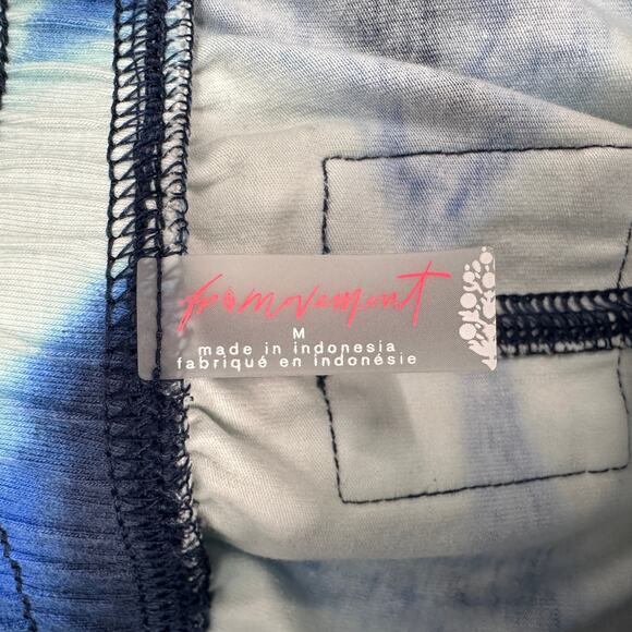 FP Movement Hot Shot Crossover Harem Pants SZ M Blue White Tie Dye Elastic Waist - Picture 5 of 11